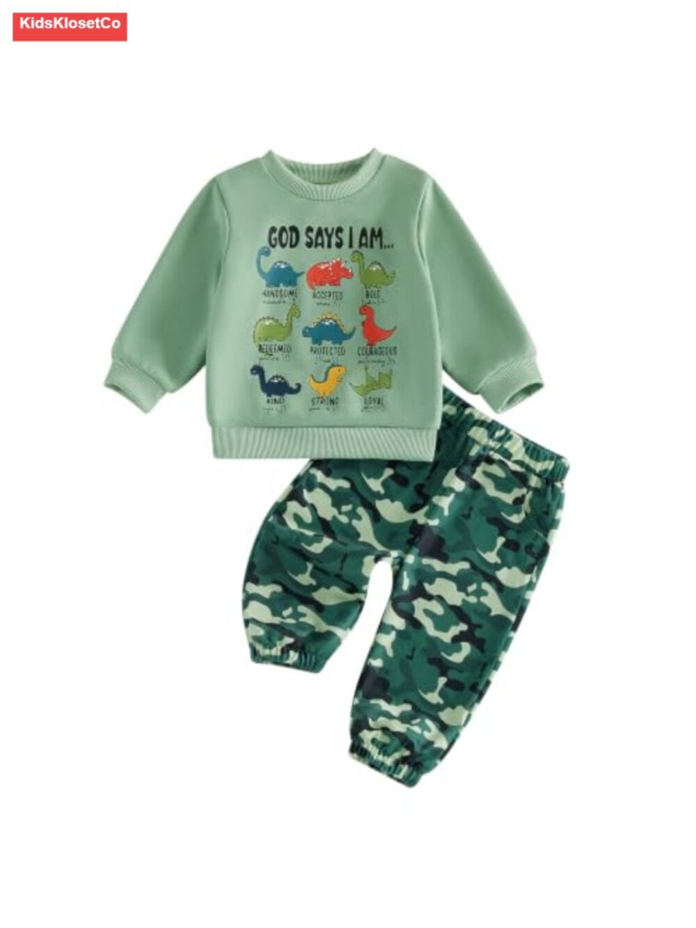 Toddler Boys Fall Winter 2-Piece Top Pants Set Cotton